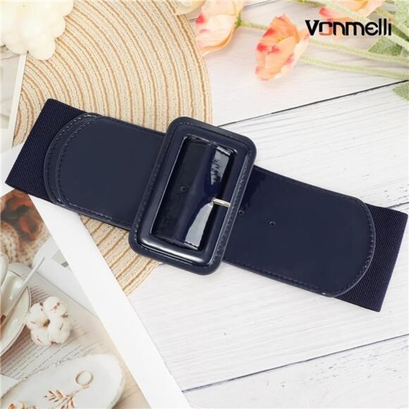 wide stretchy waist belt women elastic vintage belt dress fashion outfit accesso - Picture 3 of 6